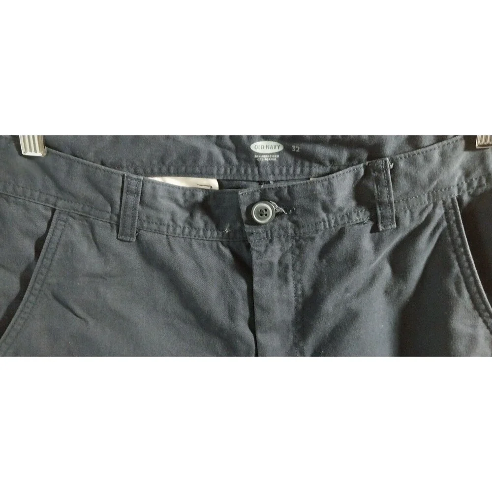 Old Navy Mens 32 Khaki Twill Joggers Navy Blue Cotton Casual Hipster Comfy Work - Picture 13 of 13